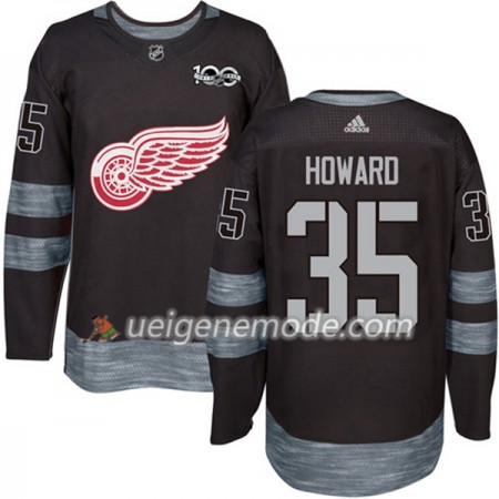 Herren Eishockey Detroit Red Wings Trikot Jimmy Howard 35 1917-2017 100th Anniversary Adidas Schwarz Authentic